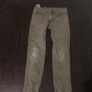 LEVI ARMY GREEN SKINNY JEANS 29X30